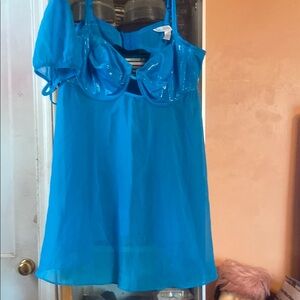 Cacique Turquoise Lingerie Set